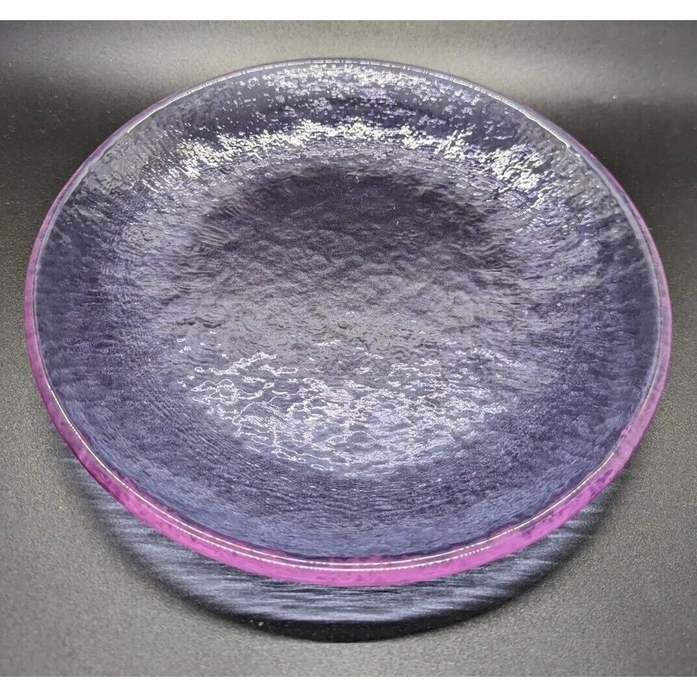 FIRE & LIGHT Alexandrite Neodymium Glass 8" Plate changes color! Purple / Blue